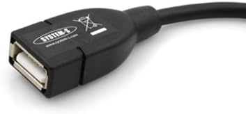 USB A Host zu Micro USB OTG Kurzkabel 12 cm mit 90° Winkelstecker | System-S