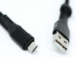 USB A Stecker zu Micro USB Stecker Kabel Flachkabel 32 cm in Schwarz | System-S