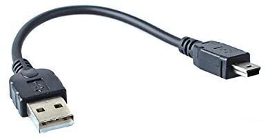 USB 2.0 Kabel für USB-A auf USB Mini-B 5-Pin 10 cm System-S | System-S