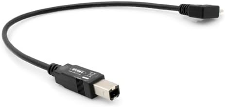 USB Typ-B zu Micro USB Kabel Datenkabel Ladekabel 90° Winkelstecker 25 cm | System-S
