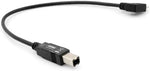 USB Typ-B zu Micro USB Kabel Datenkabel Ladekabel 90° Winkelstecker 25 cm | System-S