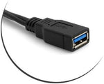 OTG On The Go Host Kabel 3in1 USB 3.0 Typ A zu Micro USB 3.0 und Micro USB 2.0 Datenkabel 22 cm Y-Kabel | System-S
