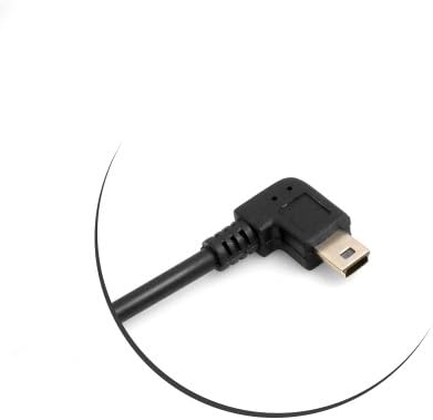 Mini USB Kabel 90° grad links gewinkelt Winkelstecker Datenkabel Ladekabel ca. 27 cm | System-S
