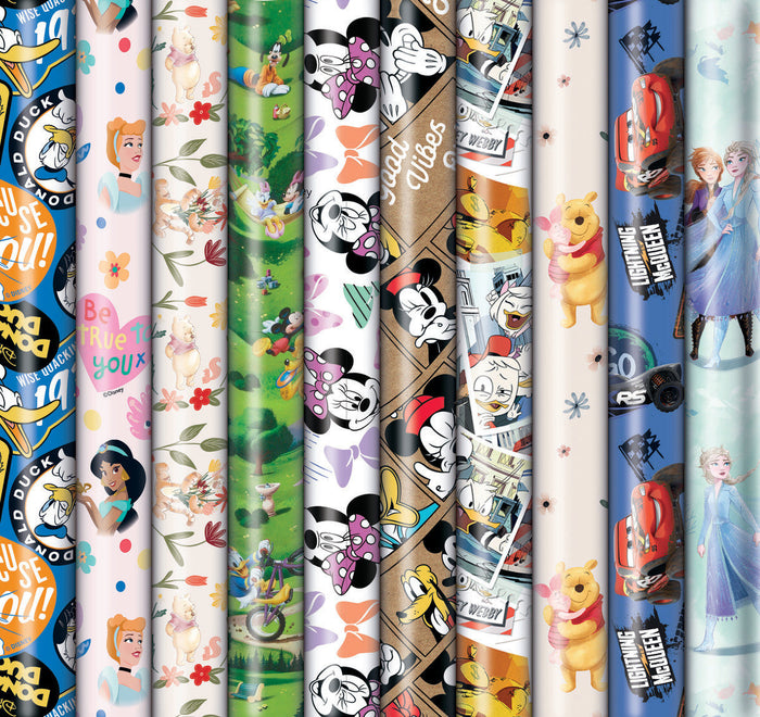 Geschenkpapier "Disney Everyday" farblich sortiert | 200 x 70 cm