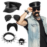 Kostüm-Set "Rocker" - 5-tlg. |  Biker Verkleidung
