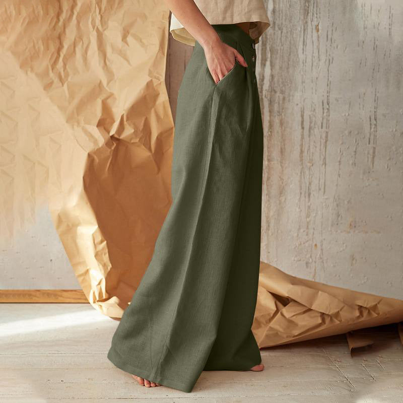 Elegante Wide-Leg Stoffhose