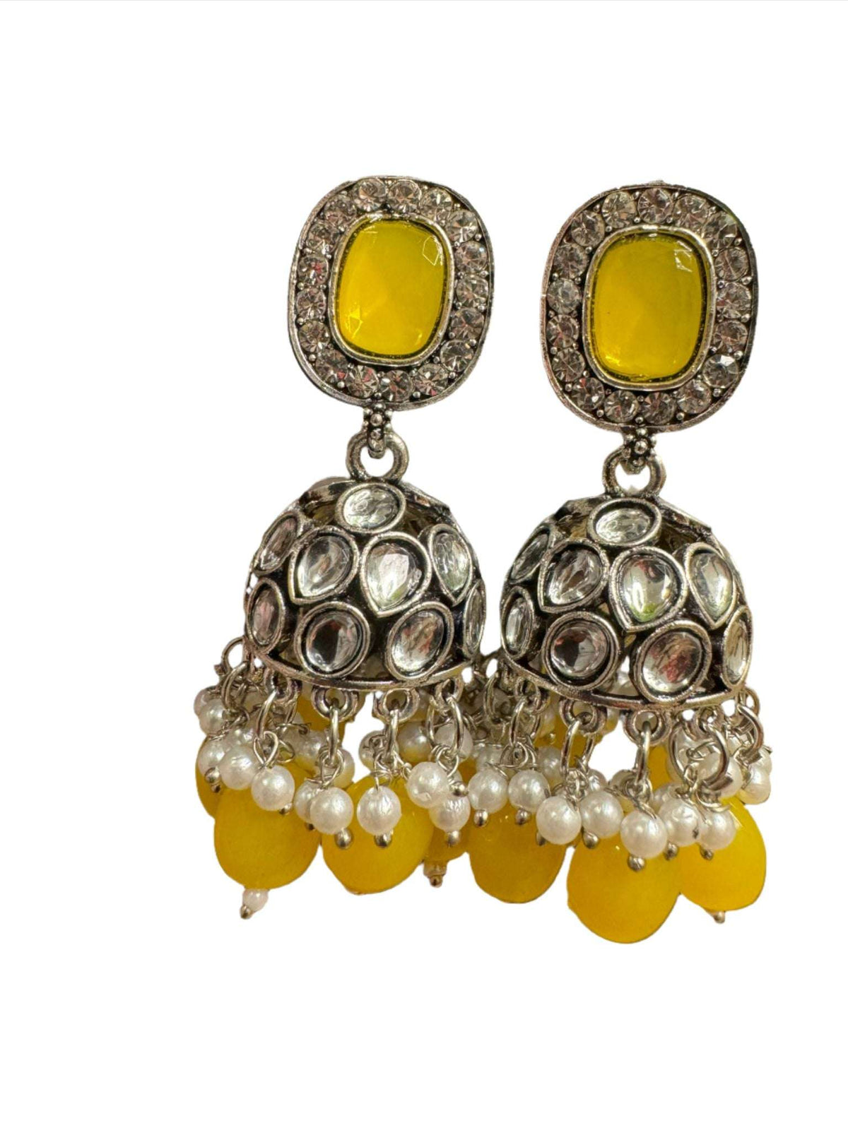 Jhumka Antique Sliver Plated Kudan Earrings