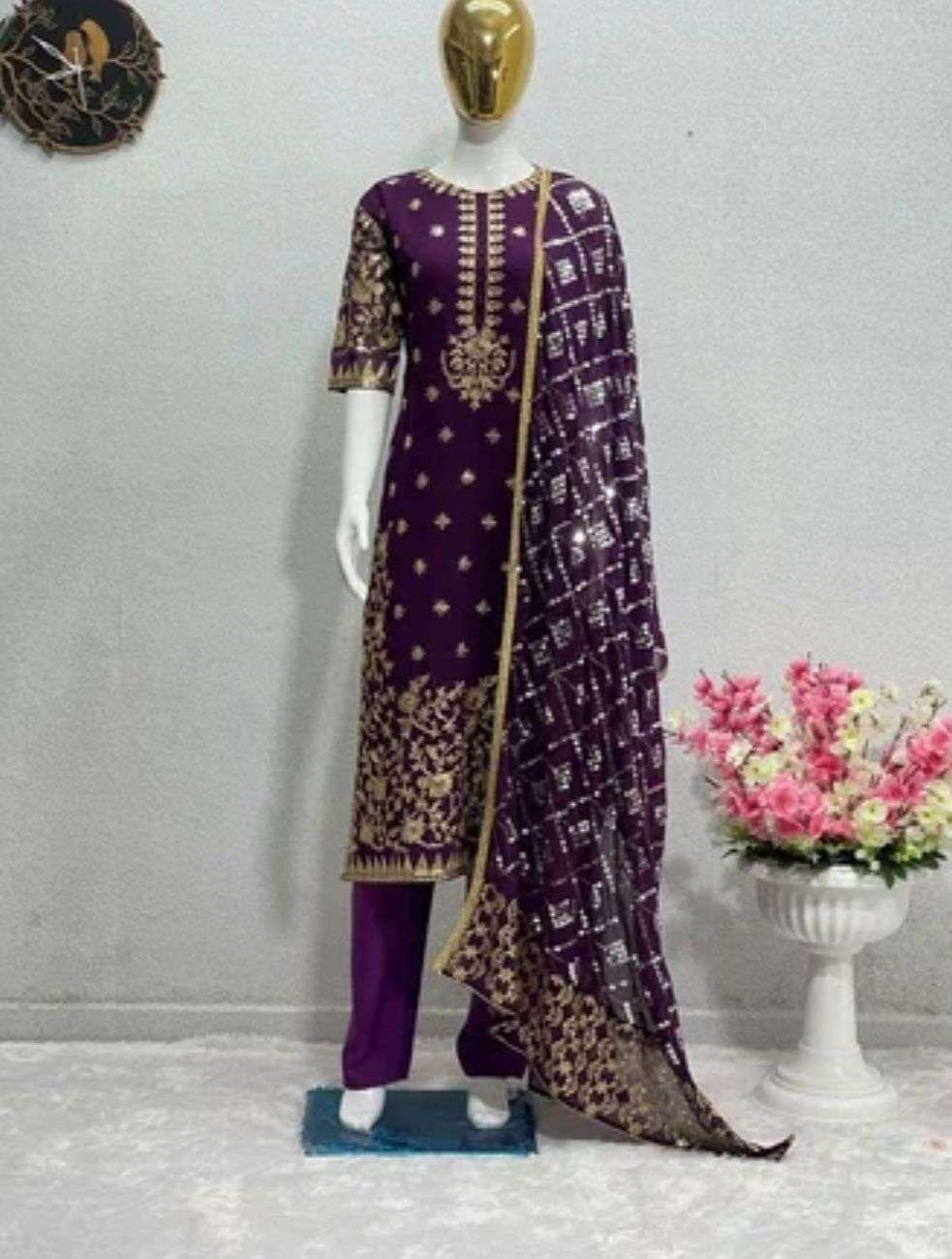 Pakistani Indian Wedding Dresses Chiffon Embroidered Collection