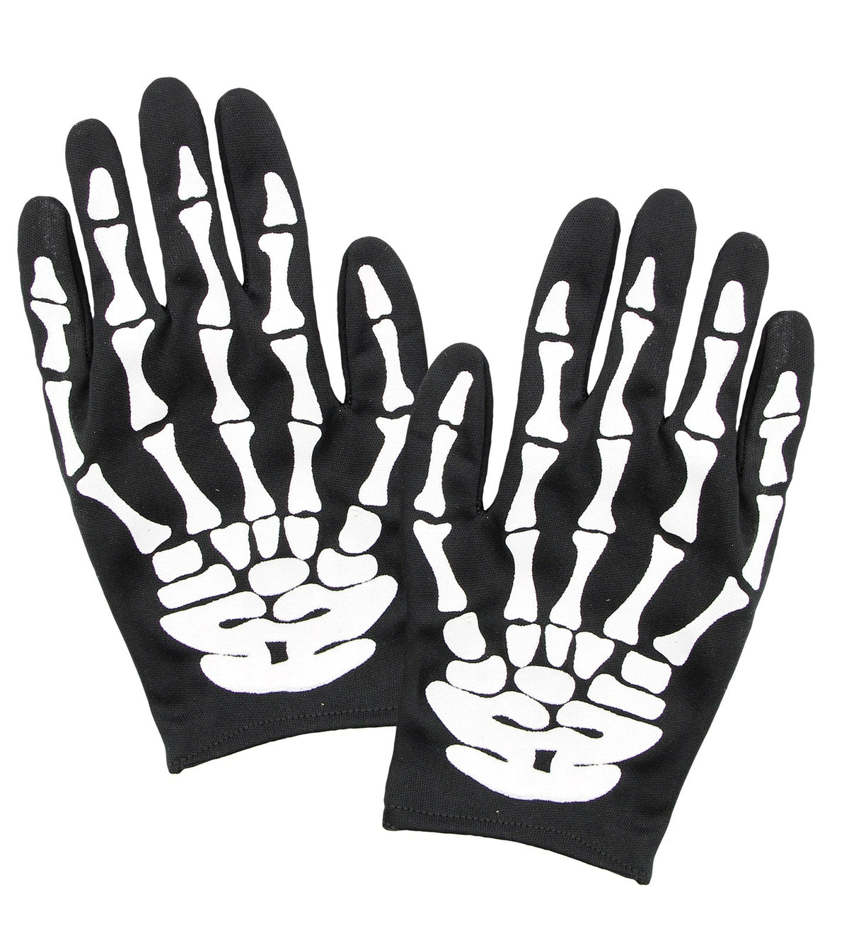 Skelett Handschuhe für Erwachsene | Schwarz Weiß - Kostüm Halloween
