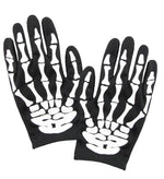 Skelett Handschuhe für Erwachsene | Schwarz Weiß - Kostüm Halloween
