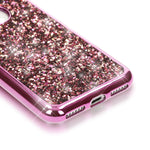 NALIA Handyhülle kompatibel mit iPhone 7, Glitzer Slim Back-Cover Case mit Maus Ohren, Glitter Silikon Hülle Schutzhülle Dünn, Strass Bling Etui Handy-Tasche Smart-Phone Bumper