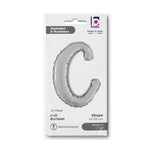 14"/Ø36cm Folienballon Buchstabe Skript Silber | C