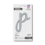 24"/Ø61cm Folienballon Buchstabe Skript Silber | P 61