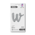 14"/Ø36cm Folienballon Buchstabe Skript Silber | W