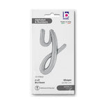 24"/Ø61cm Folienballon Buchstabe Skript Silber | Y