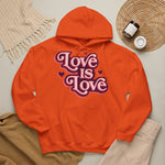 Love Is Love Hoodie – Retro Herz Pride Kapuzenpullover
