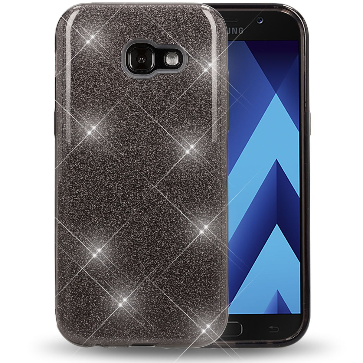 NALIA Handyhülle kompatibel mit Samsung Galaxy A5 2017, Glitzer Slim Silikon-Case Back-Cover Schutzhülle, Glitter Sparkle Handy-Tasche Bumper, Dünne Bling Strass Smart-Phone Hülle