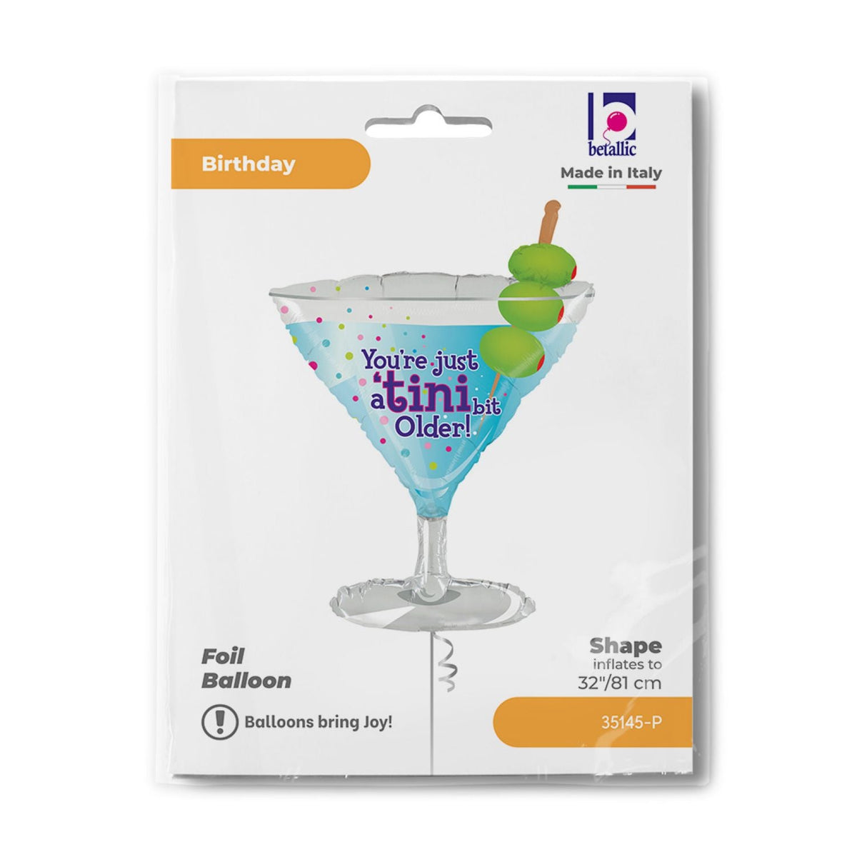 32" Folienballon "You're just a tini bit older!" Martini | 81 cm