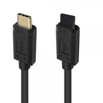 USB 3.1 Gen 2 Typ C Kabel 30 cm Stecker zu Stecker 10 Gbit/s 100W Kratz Schutz Winkel | System-S