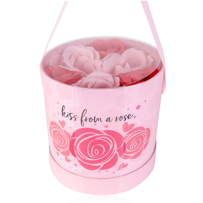 Baderosen Geschenkbox » 6 Baderosen je 4 Gramm » Seifenrosen » Badekonfetti » Geschenk
