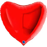 36"/Ø91cm Folienballon Uni Herz | Rot