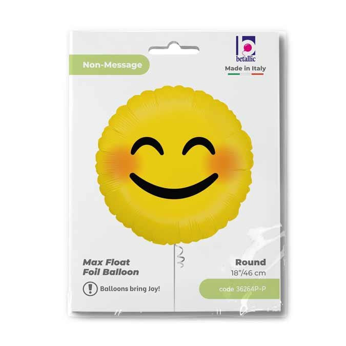 18"/Ø46cm Folienballon "Emoji Smiley"