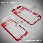 NALIA Ständer Hülle kompatibel mit Samsung Galaxy A5 2017, Silikon Handyhülle Case Transparent Dünn mit Standfunktion, Ultra-Slim Handy-Tasche Schutz-Hülle Back-Cover Etui Bumper