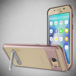 NALIA Ständer Hülle kompatibel mit Samsung Galaxy A5 2017, Silikon Handyhülle Case Transparent Dünn mit Standfunktion, Ultra-Slim Handy-Tasche Schutz-Hülle Back-Cover Etui Bumper