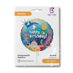 18"/Ø46cm Folienballon "Birthday Ocean" Holo