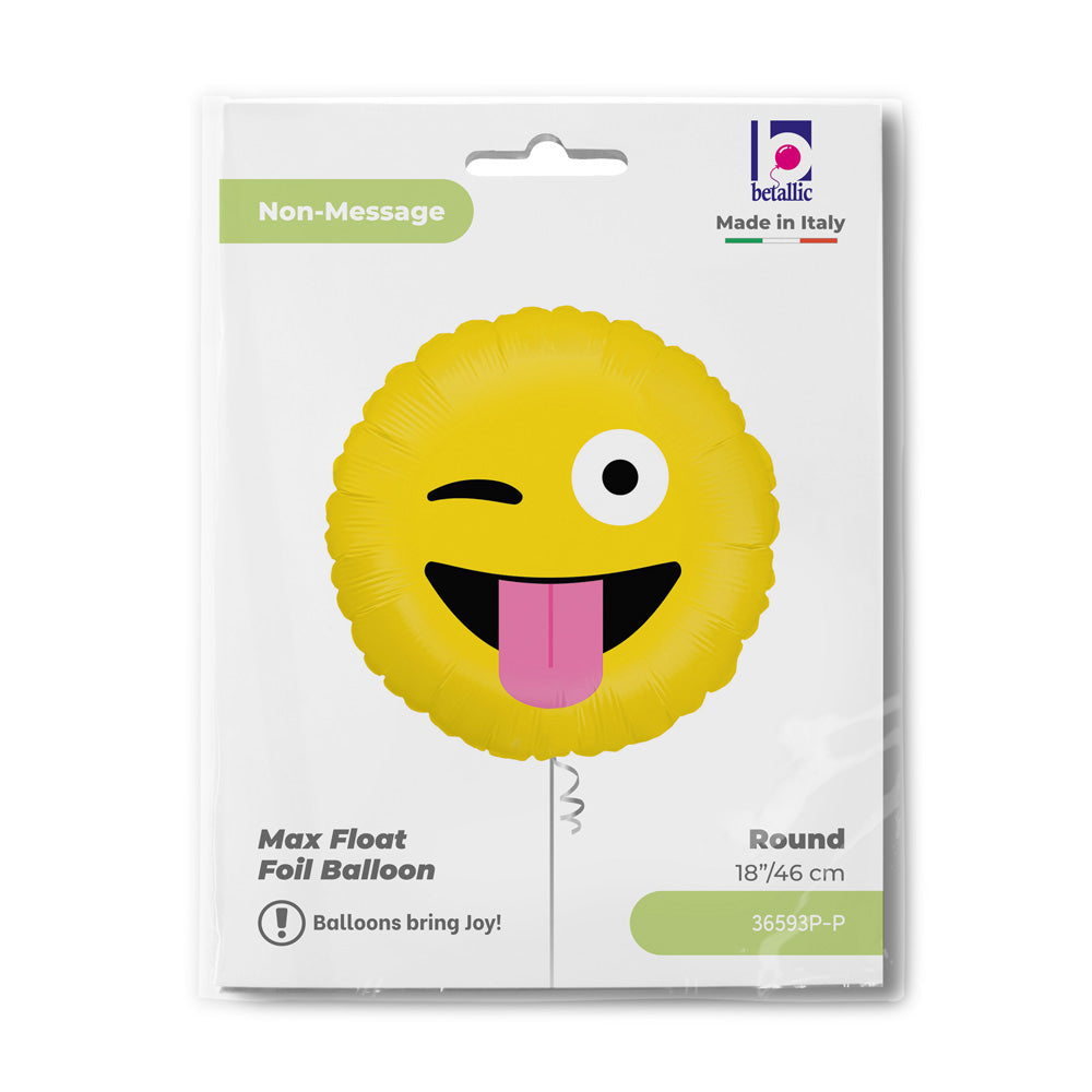 18"/Ø46cm Folienballon "Emoji Wacky"