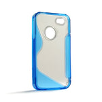 TPU Schutzhülle Case Anti-Slip in Blau für Apple iPhone 4 4S | System-S