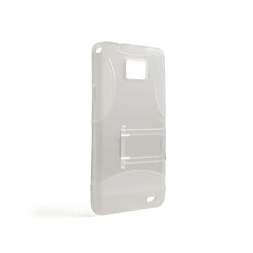 TPU Case Hülle mit Ständer Transparent  für Samsung Galaxy S2 i9100