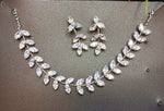 Silver-Plated & White CZ-Studded Jewellery Set