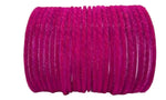 Glossy Beauty Alloy Velvet bangles (1 Set Of 12 Bangles)