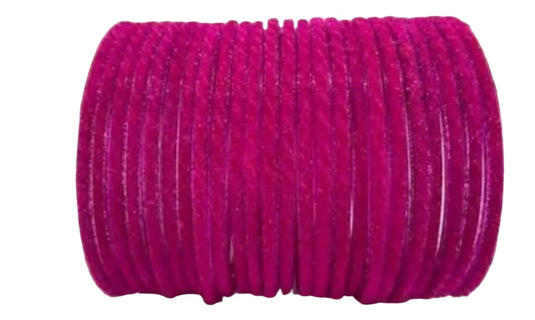 Glossy Beauty Alloy Velvet bangles (1 Set Of 12 Bangles)