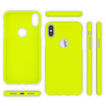NALIA Neon Silikonhülle für iPhone XS Max – Soft-Touch & Signal-Neon – NEONSHOCK (Matte Schutzhülle) – Marke aus Berlin