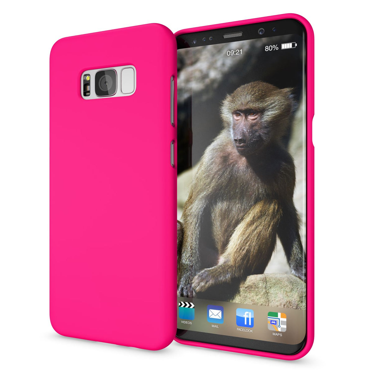 NALIA Neon Silikonhülle für Samsung Galaxy S8 – Soft-Touch & Signal-Neon – NEONSHOCK (Matte Schutzhülle) – Marke aus Berlin
