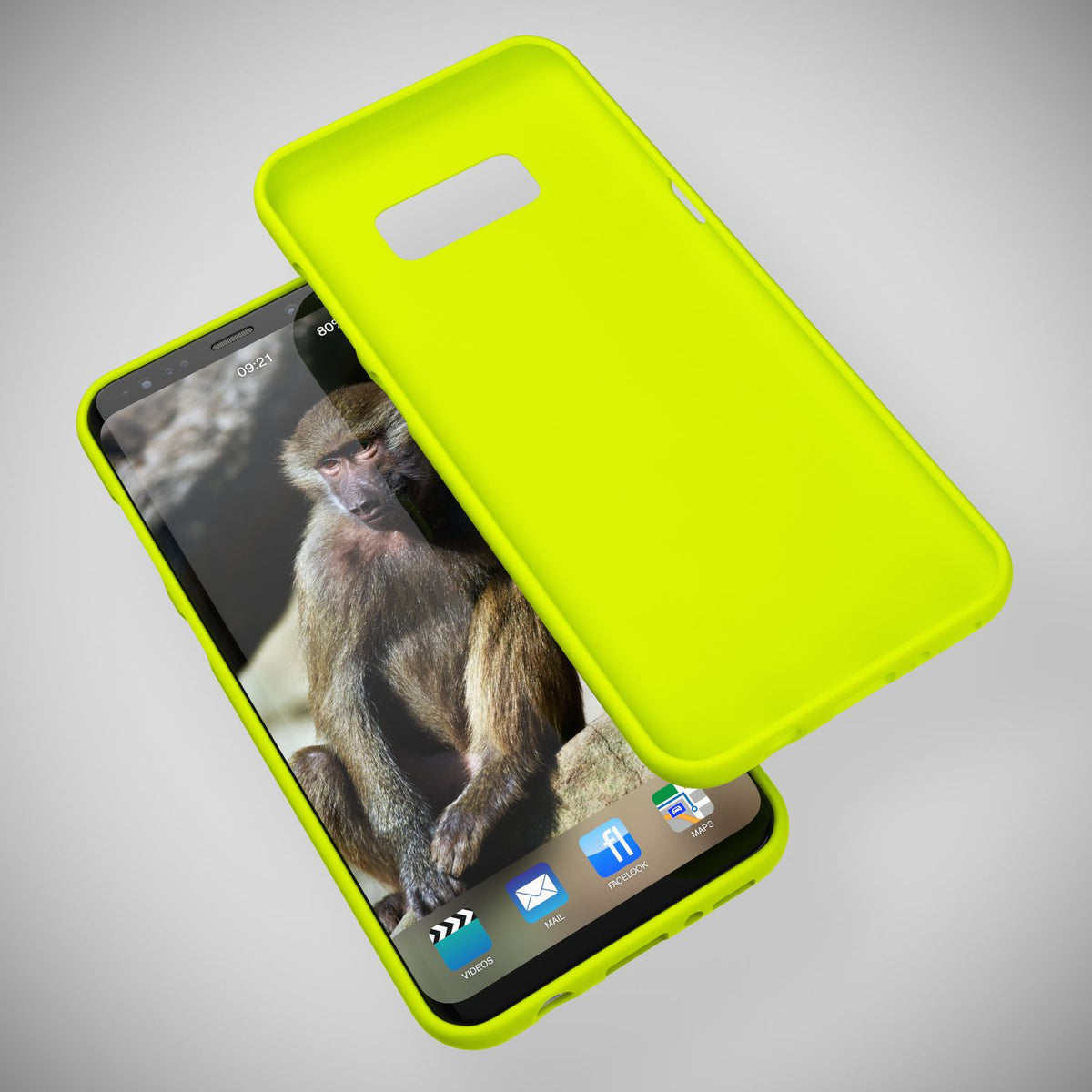 NALIA Neon Silikonhülle für Samsung Galaxy S8 – Soft-Touch & Signal-Neon – NEONSHOCK (Matte Schutzhülle) – Marke aus Berlin
