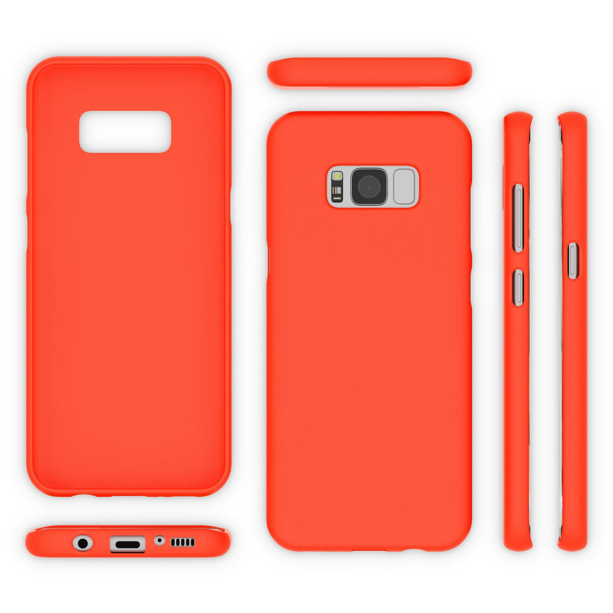 NALIA Neon Silikonhülle für Samsung Galaxy S8 – Soft-Touch & Signal-Neon – NEONSHOCK (Matte Schutzhülle) – Marke aus Berlin