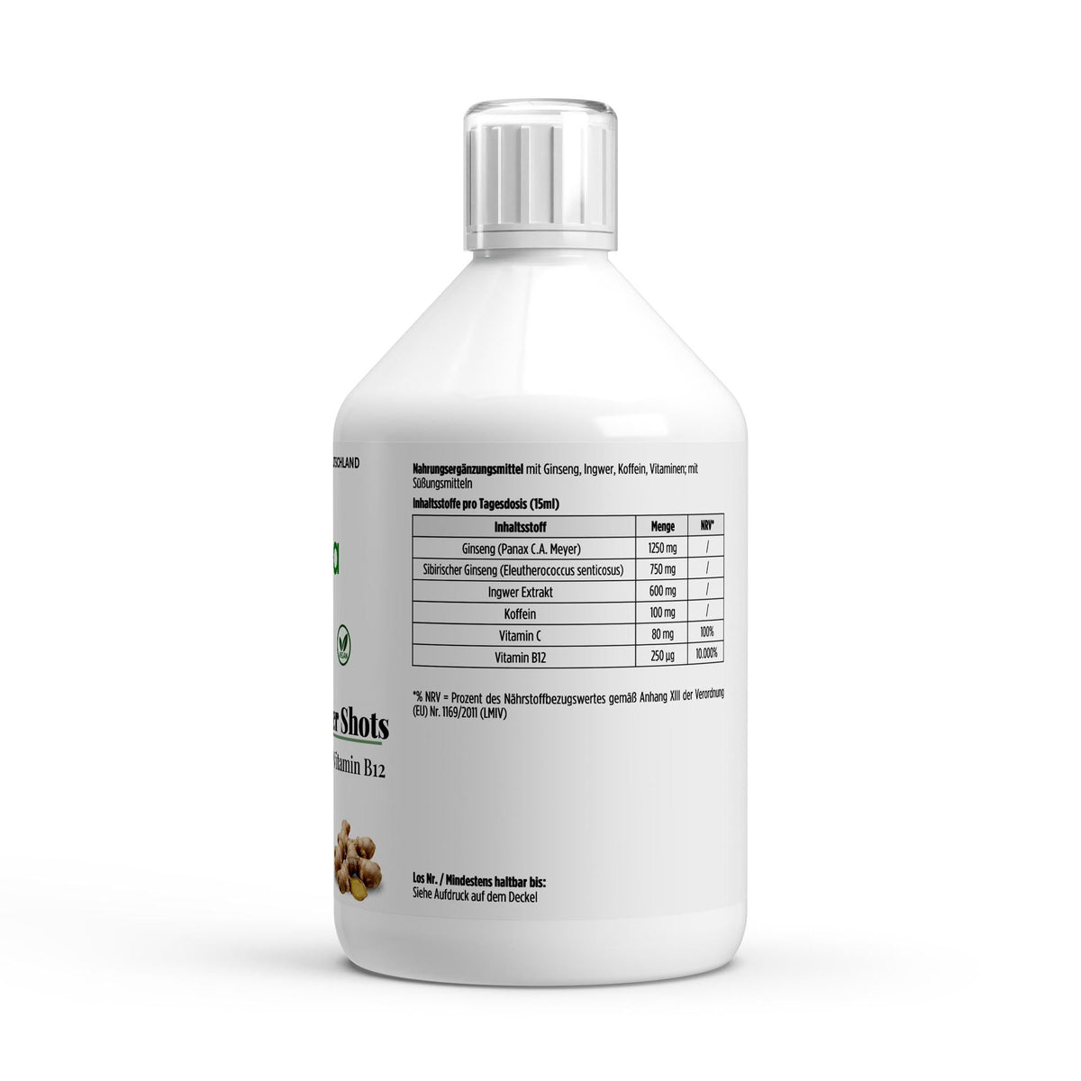 Ginseng Power Plus+ 500ml - ekovita | Hochdosiert & Laborgeprüft