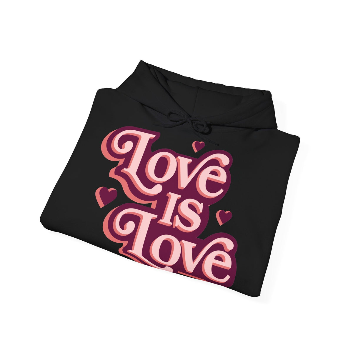 Love Is Love Hoodie – Retro Herz Pride Kapuzenpullover
