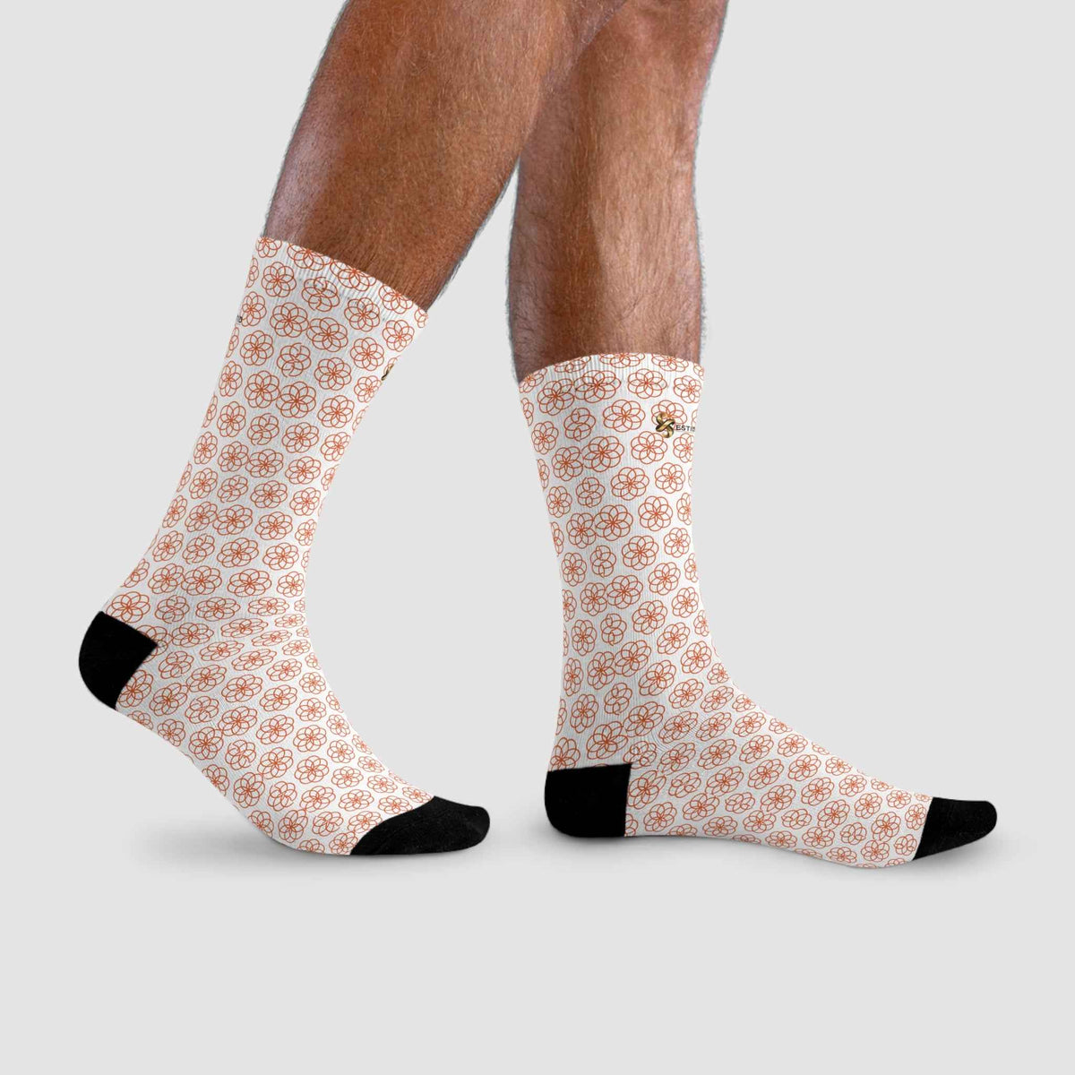 ESTID Unisex Socken | Geometrisches Muster & Schwarze Kontraste