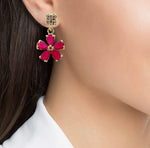 Gold Plated Diamond Necklace Set With Earrings for Women & Girls