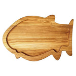 Frühstücksbrett aus Eiche in Tierformen Fisch
