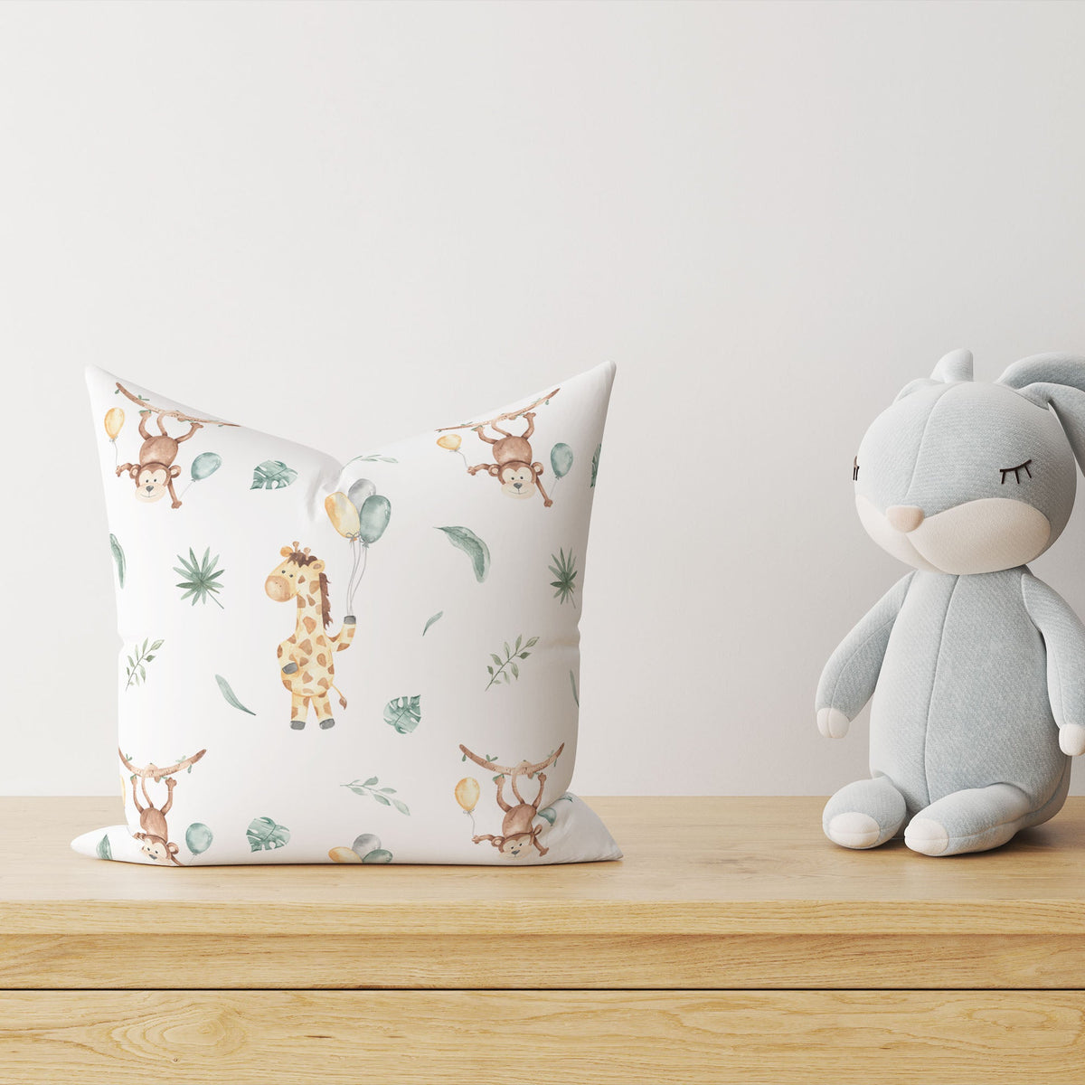 "Affe Giraffe" Premium Kinder Dekokissen