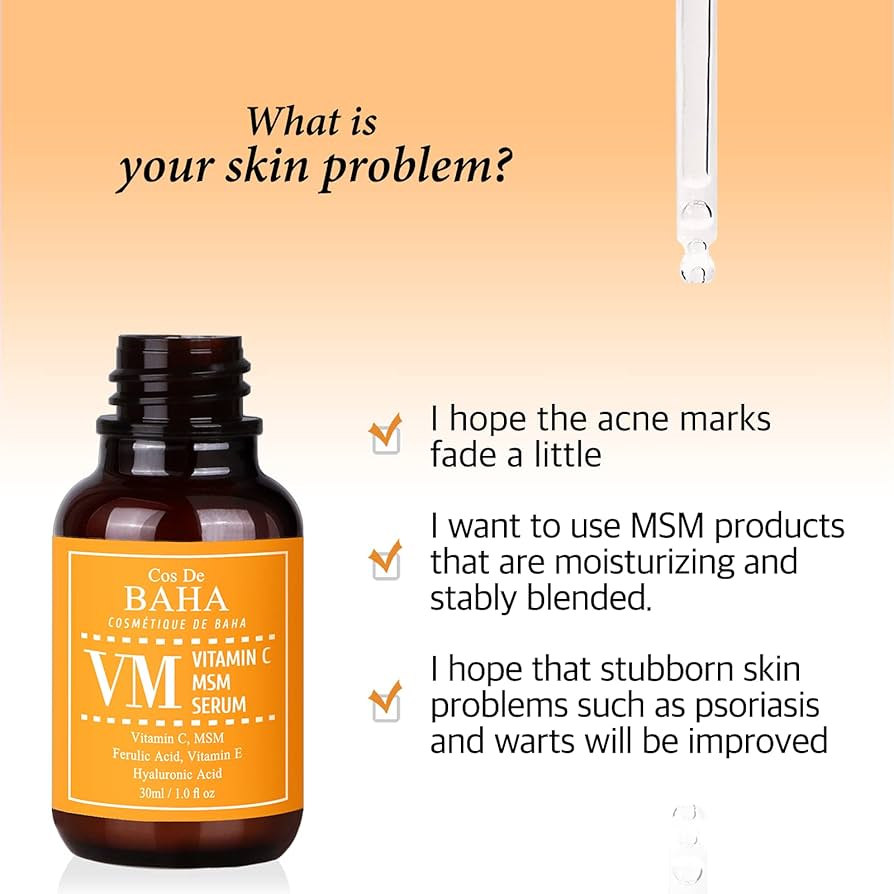 COS DE BAHA Vitamin C Facial Serum with MSM, 30ml