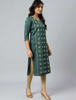 Kurta Embroidered Straight with Ethnic Motifs