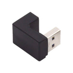USB 3.0 Gen 2 U Turn 180° Adapter Typ A Buchse zu Stecker Kabel in Schwarz | System-S
