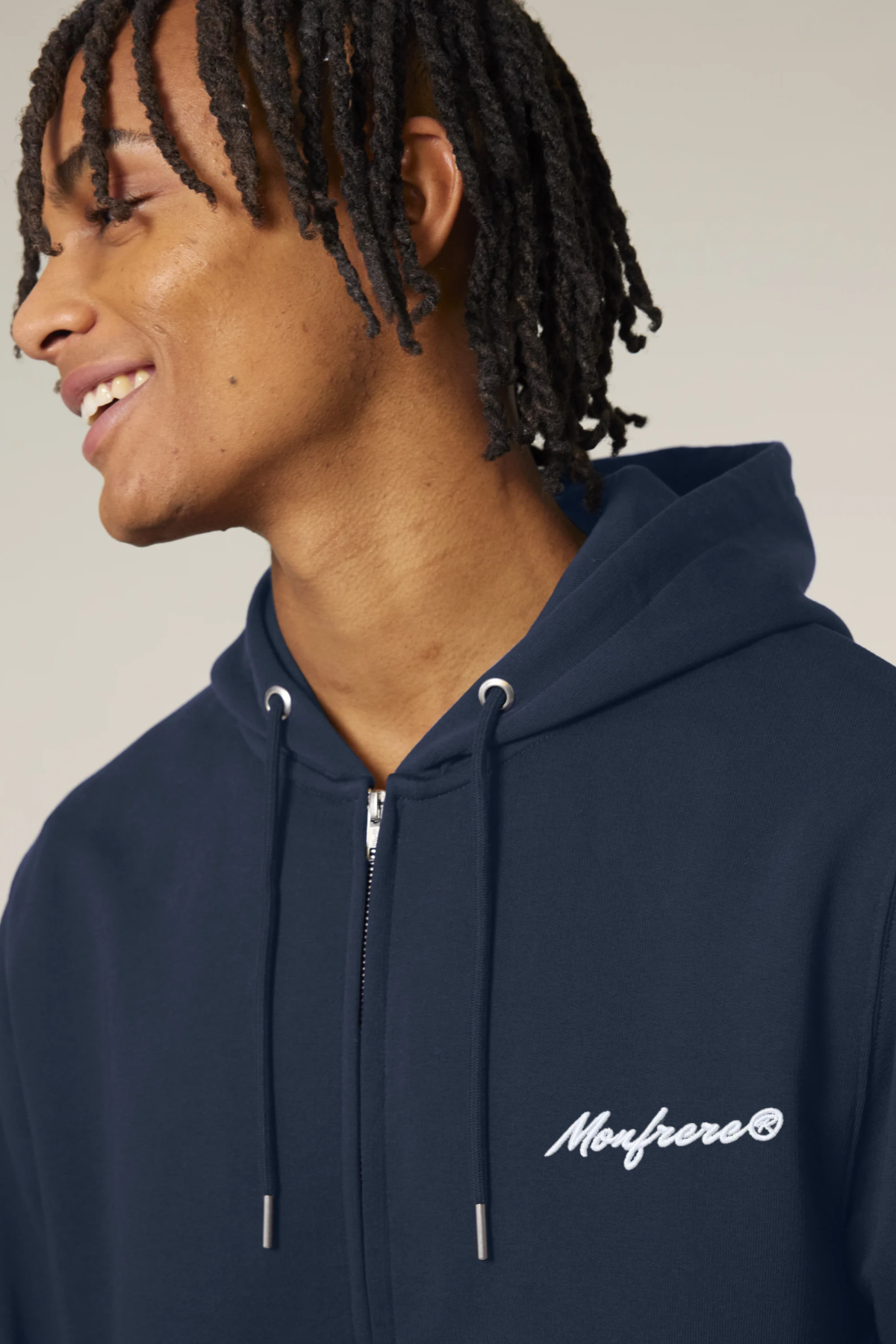 White Label Stick Iconic Unisex-Medium-Fit-Zip-Hoodie