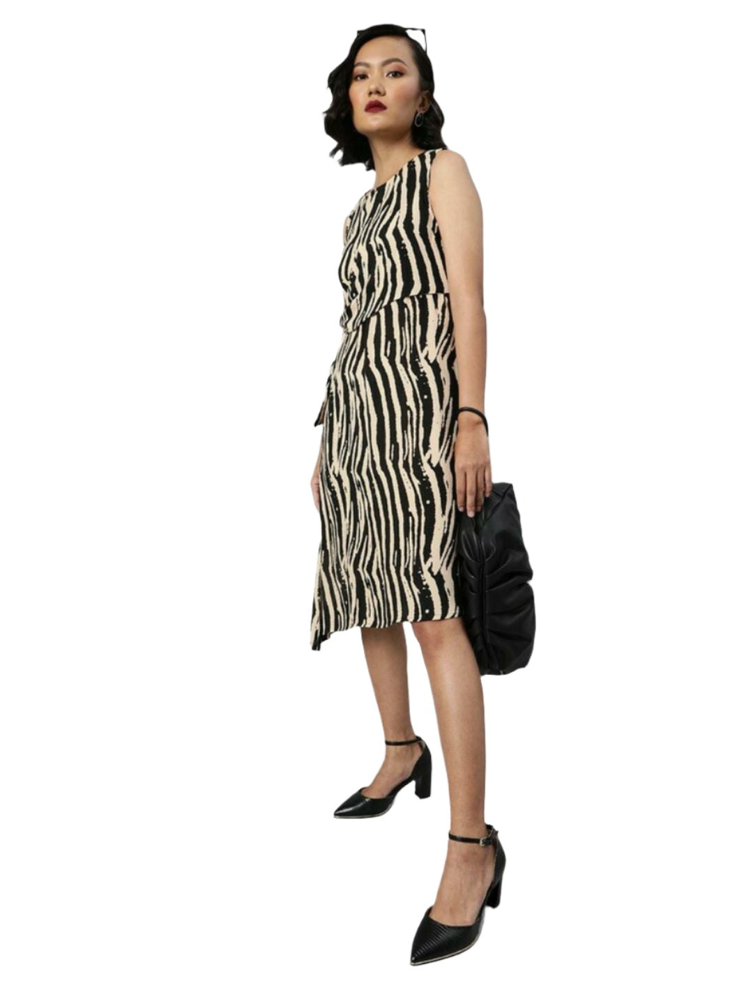 Women White Printed Wrap Dress